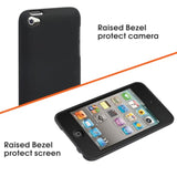For Ipod Touch 4Th Generation Case With Universal Phone Lanyard,Shockproof Soft Tpu Ipod Case Cover For Ipod Touch 4 (Black)