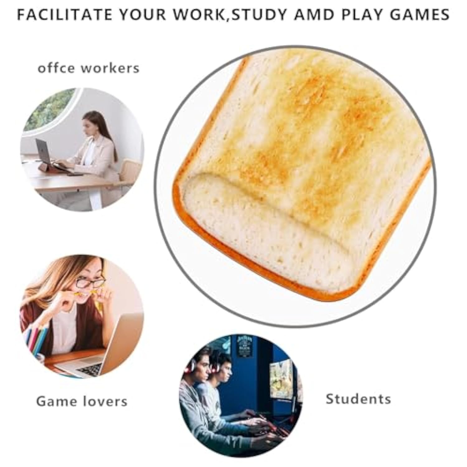 Toasty Comfort Mouse Pad, Start Your Day with a Dash of Coziness (Croissant)