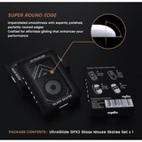 PWNAGE Ultraglide Glass Skates Feet for G Pro X 2 Superlight GPX 2, Ultra-Smooth and Durable, 3M Adhesive, fit for Gaming Mouse Black and White