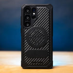 ROKFORM Rugged Case Compatible with Galaxy S25 Ultra, Magnetic Cover with Screw Lock Drop-Tested Armor (Black)
