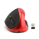 Wireless Mouse? With Usb Receiver, 6 Buttons Ergonomic Vertical Design Mouse? High Presionl Rechargeable Silent Portable Vertical Optica Mice For Laptop, Pc, Computer, Desktop, Notebook(Red)