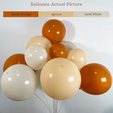Fall Balloon Arch Kit: Burnt Orange, Peach, White - 127 Piece Set