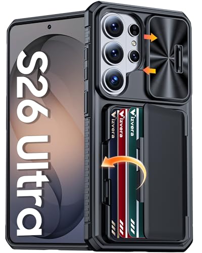 for  Galaxy S26 Ultra Case Wallet RFID [Cards Holder][Camera Cover][Edge Raised] Full Body Rugged Shockproof Silicone Phone Case for Galaxy