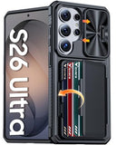 for  Galaxy S26 Ultra Case Wallet RFID [Cards Holder][Camera Cover][Edge Raised] Full Body Rugged Shockproof Silicone Phone Case for Galaxy