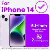 Compatible With Iphone 14 Case 6.1, Slim Liquid Silicone 3 Layers Full Phone Covered Soft Gel Rubber Case Protective Phone Cover 6.1 Inch-Pastel Lilac