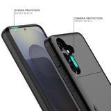 For Samsung Galaxy S25 Case With Card Holder Dual Layer Heavy Duty Protective Case Hidden Card Slot Slim Wallet Cover For Samsung S25 6.2''(Black)