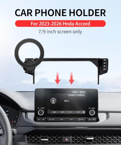 Car Phone Holder for Honda Accord 2023-2026 Accessories 7/9-Inch Screen Fixed Clip, 360° Rotation Phone Mount Compatible with MagSafe, Cell Phone