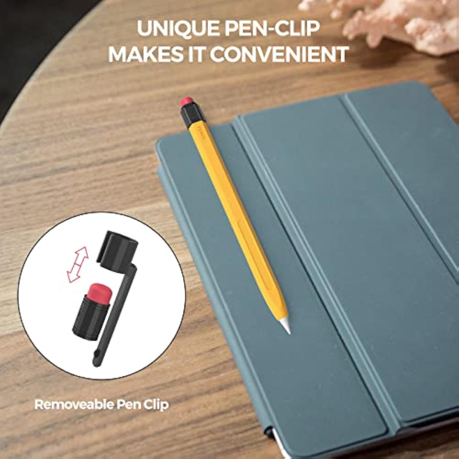 Ipencil Case Sleeve Silicone Protective Cover Perfect Grip Skin Classic Design With Sturdy Clip Compatible With Apple Pencil 2Nd Generation (Classic)