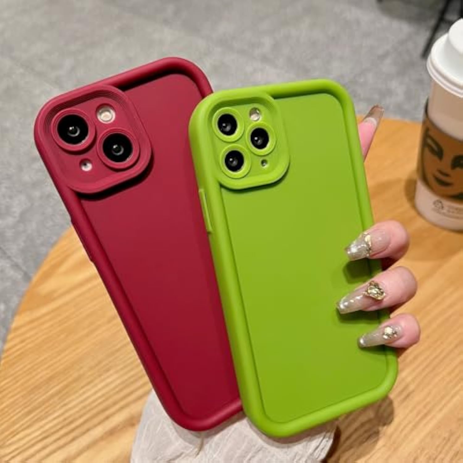 Slim Case for iPhone 14, Enhanced Camera Protection, Shockproof Skin-Friendly Touch Soft Case Cover for iPhone 14 Phone 6.1 inch, Wine