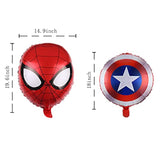 5Pcs Superhero Avengers Aluminum Film Balloons for Birthday Party Supplies