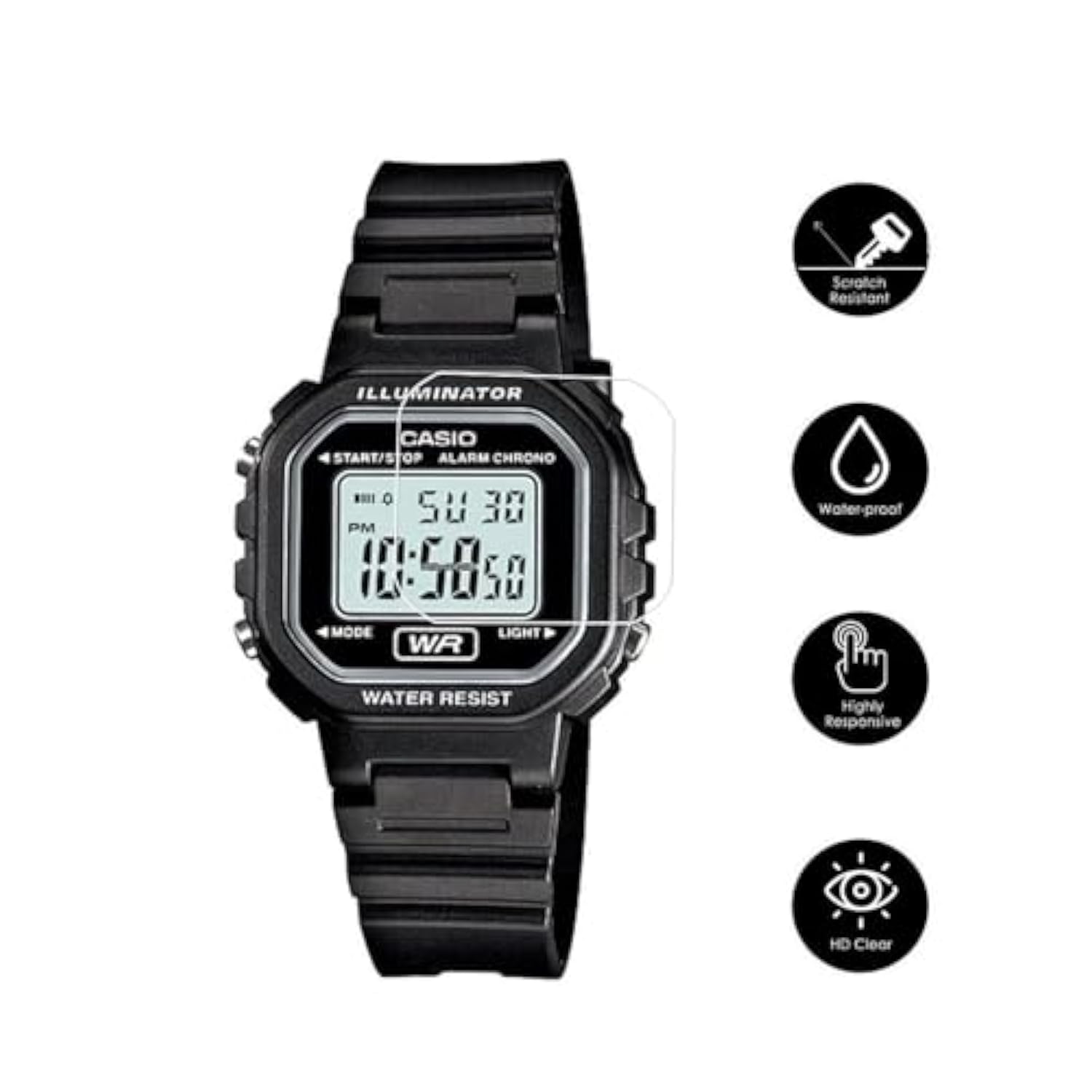 Walieoka Screen Protector Compatible With Casio La20Wh Series,Ultra-Thin Explosion-Proof Anti-Scratch Protective Film [3 Pack]