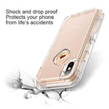 Case For Iphone Xs Case, Heavy Duty Cover - Full Armor Body - Shockproof Protection Bumper - Built-In, Layers Hybrid Tpu Rugged Rubber With Hard Pc Panel Compatible With Iphone X (Clear)