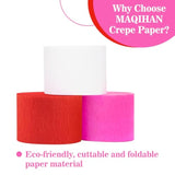 Valentines Streamers - 6 Rolls 492Ft Red And Pink White Streamers For Valentines Day Decorations Mother'S Day Bachelorette Engagement Party Wedding Birthday Girl'S Day Baby Shower Party Decor