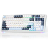 Kg98 Mechanical Keyboard,Hot Swappable Custom Gaming Keyboard,Pre-Lubed Linear Switches,Rgb Sidelit,Tri-Mode 98 Keys Compact Layout For Gaming/Typing/Win/Mac/Pc