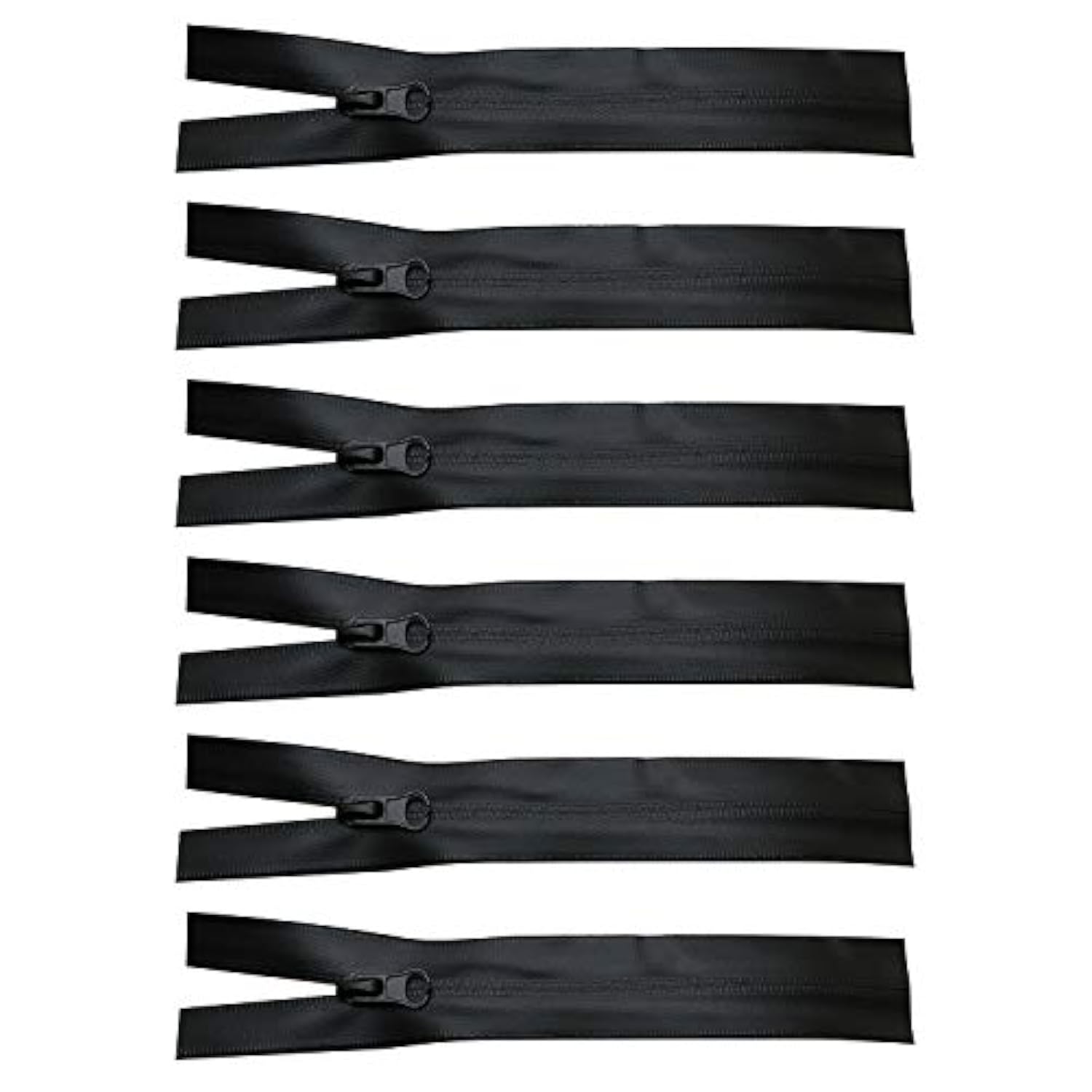 6Pcs Black Waterproof Zipper Pvc No.3 Zipper For Outdoor Products Lugg