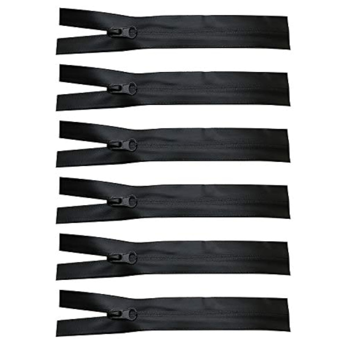 6Pcs Black Waterproof Zipper Pvc No.3 Zipper For Outdoor Products Lugg