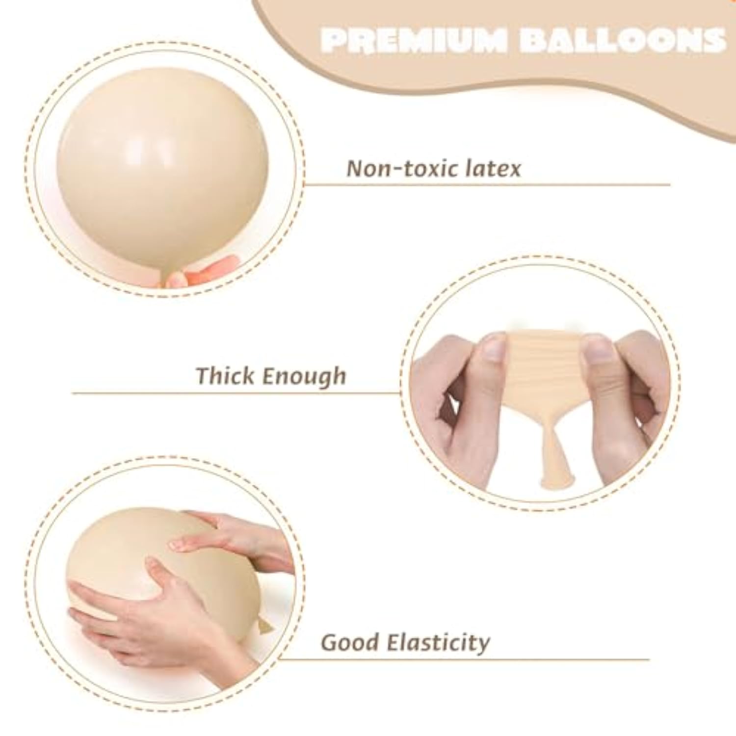 144pcs White & Gold Balloon Arch Kit for Boho Baby Shower, Wedding and  Party Decor