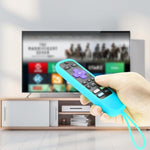 2 Pack Silicone Case Compatible For Roku Express/Streaming Stick/Premiere Remote Cover Compatible With Tcl Roku Smart Tv Remote Control Replacement Sleeve Skin Glow In The Dark Blue Green