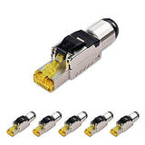 Cable Matters 6-Pack Tool Free Shielded RJ45 Cat 8, Cat8 Field Termination Plu