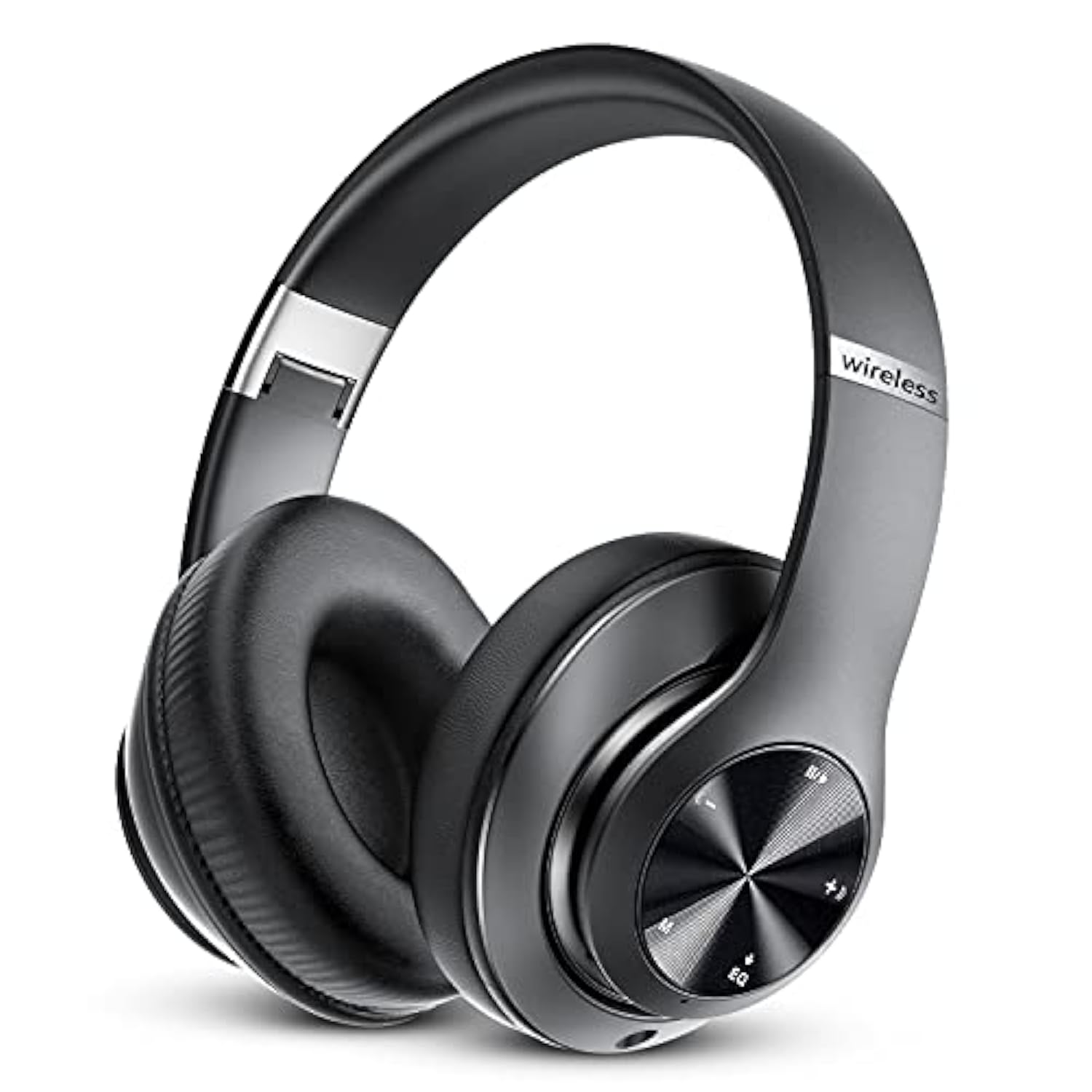 Bluetooth Headphones Over Ear, 60 Hours Playtime Foldable Headphones Wireless Bluetooth Hifi Stereo Deep Bass With 6 Eq Modes, Adjustable Lightweight Headset With Microphone, Fm, Sd/Tf For Adults