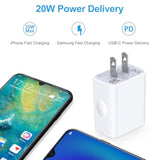 [2-Pack] For Samsung Fast Charging Block Usb C Power Adapter Android Block Brick 20W Type C Wall Plug Compatible Galaxy A36 A17 5G A26 A16 A56 Z Flip 7 S25 Fe Ultra A35 A15 S24,Iphone 16 Wal Lcharger
