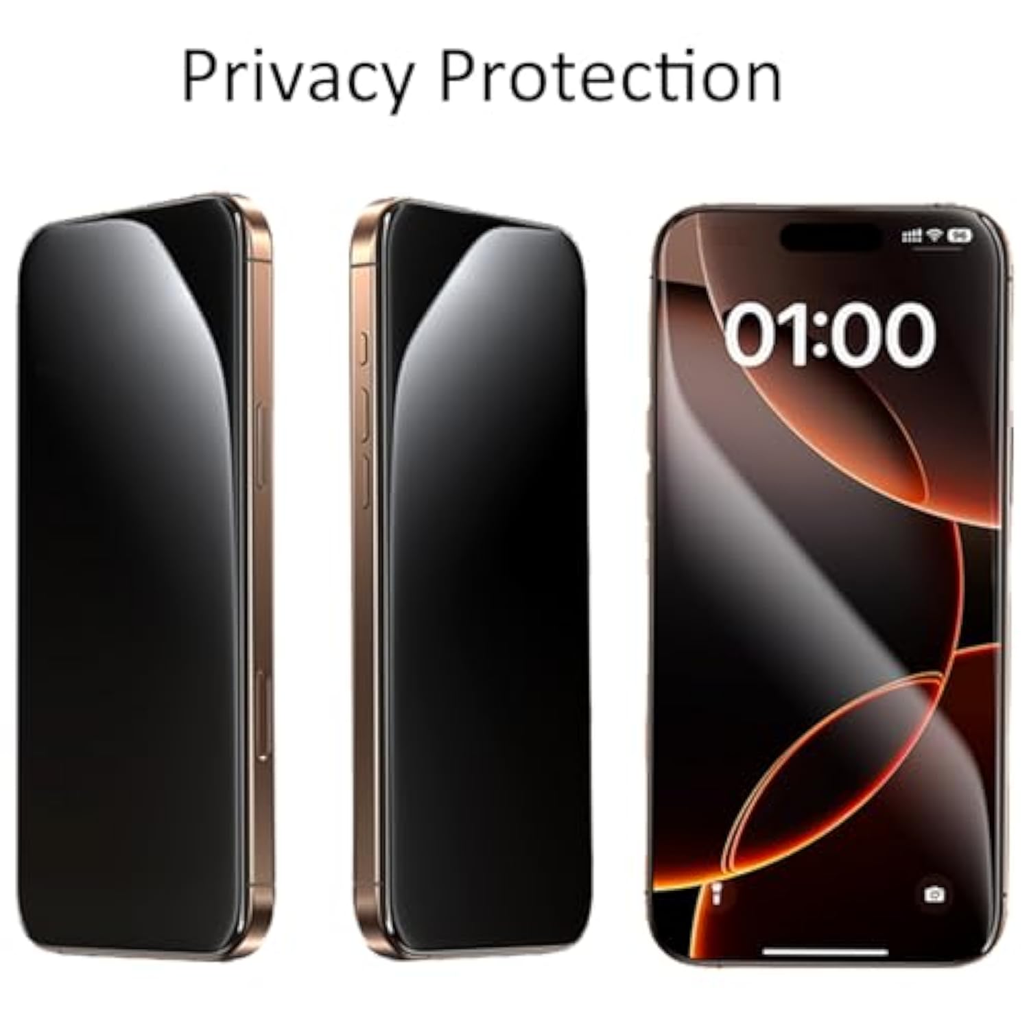 2 Pack For Iphone 16 Pro Max Privacy Screen Protector Anti Spy Tempered Glass Film Auto-Alignment Kit, Auto Dust-Elimination 6.9 Inch Easy Installation