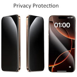 2 Pack For Iphone 16 Pro Max Privacy Screen Protector Anti Spy Tempered Glass Film Auto-Alignment Kit, Auto Dust-Elimination 6.9 Inch Easy Installation