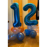 40 Inch Navy Blue 1 Balloon For First Birthday, Blue One 1St Number Balloon Birthday Decorations For Boy Man Toddler Baby, 10Th 21St, Giant Number 1 Balloon
