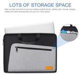 Laptop Case 15.6 Inch, Durable Shockproof Protective Laptop Sleeve, Water Resistant Computer Carrying Bag Briefcase Compatible With 15.6 Inch Hp, Dell, Acer, Asus, Lenovo, Notebook, Black/Grey