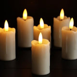 Battery Operated Flameless Votives With Remote Auto Daily Cycle Timer Long Lasting Realistic Black Wick Electric Led Candles Wedding Party Holiday Halloween Christmas Decorations 6 Pack