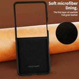 For Galaxy Z Flip 7 Case, Genuine Leather, Slim Fit-Drop & Scratch Resistant Phone Cover For Samsung Galaxy Z Flip7 Leather Case, Pc Shell Ultra, Blue