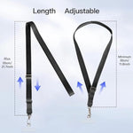 Phone Lanyard - 1 Pack With 21.65 In Adjustable Neck Straps, 1 Phone Clips; Anti-Theft Crossbody Lanyard For Most Smartphones, Black