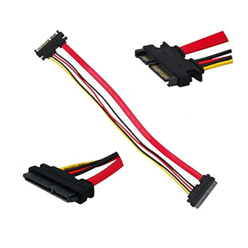 12'' Male To Female 7+15 Pin Serial Sata Data Power Combo Extend Extension Cab