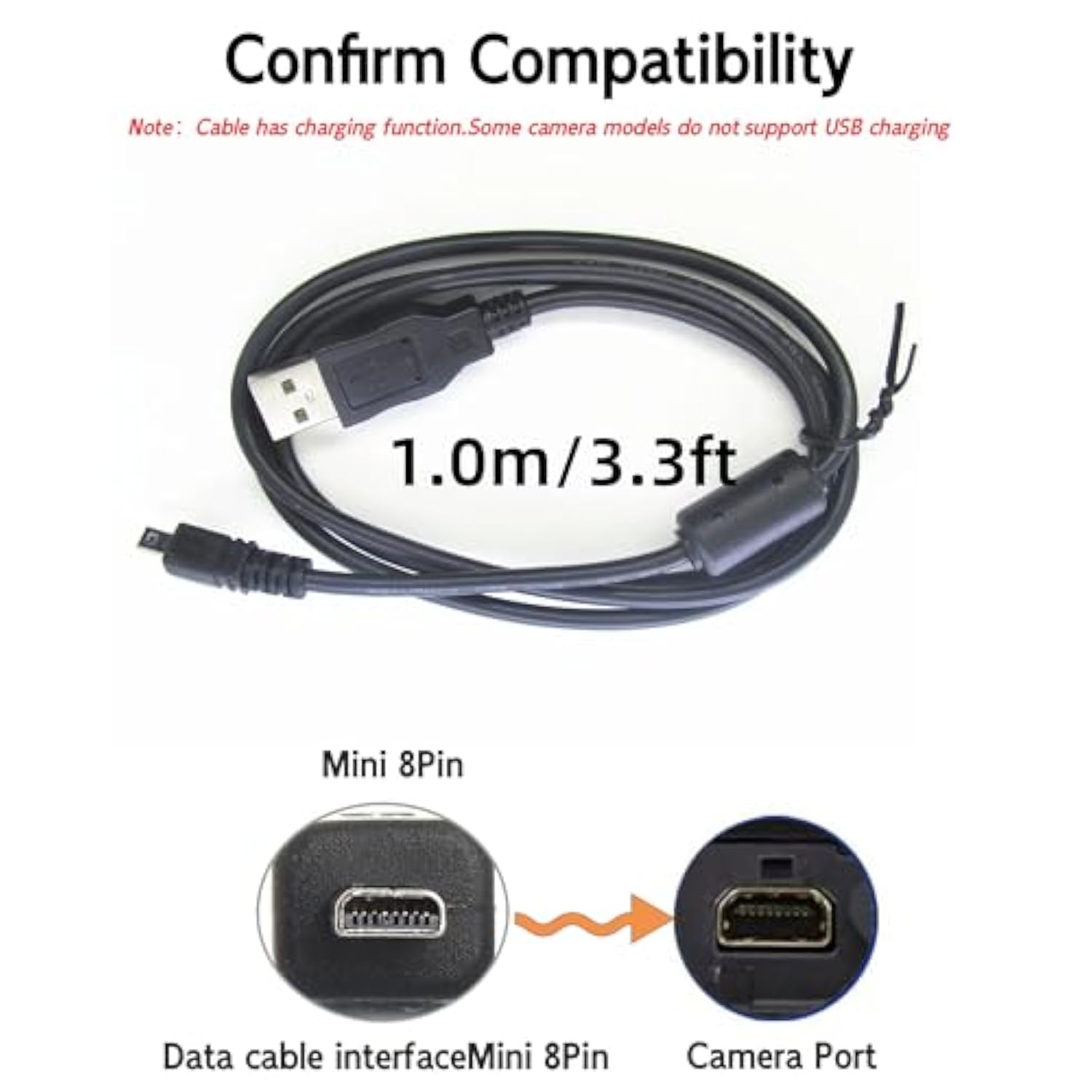 Replacement Uc-E6 Uc-E16 Uc-E17 Uc-E23 For Nikon Coolpix Charger, For Nikon Coolpix Charging Cord For S3100 S3000 S6300 S570 S3500 S6200 S6500