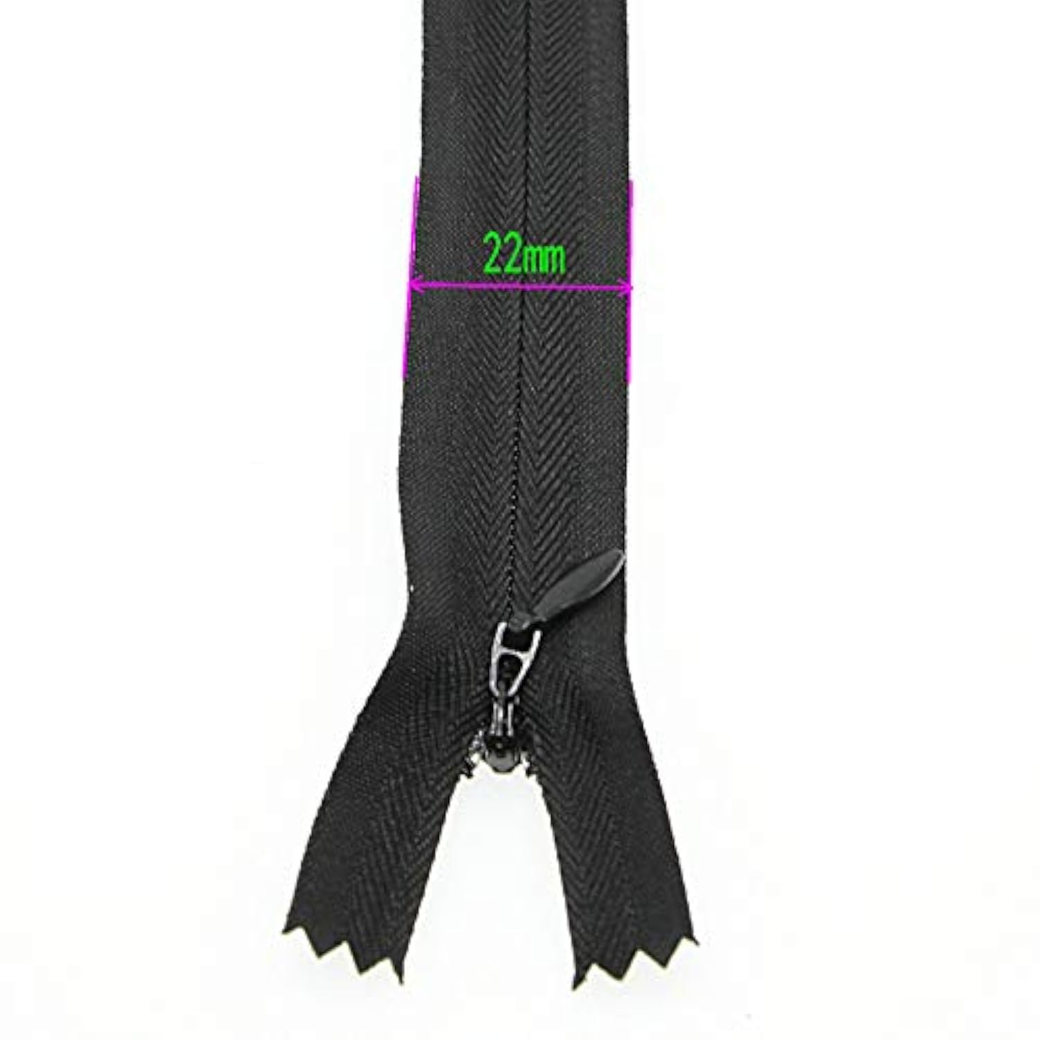6" Invisible Nylon Zipper For Diy Tailor Sewing Craft 10 Pcs/Pack (Bla