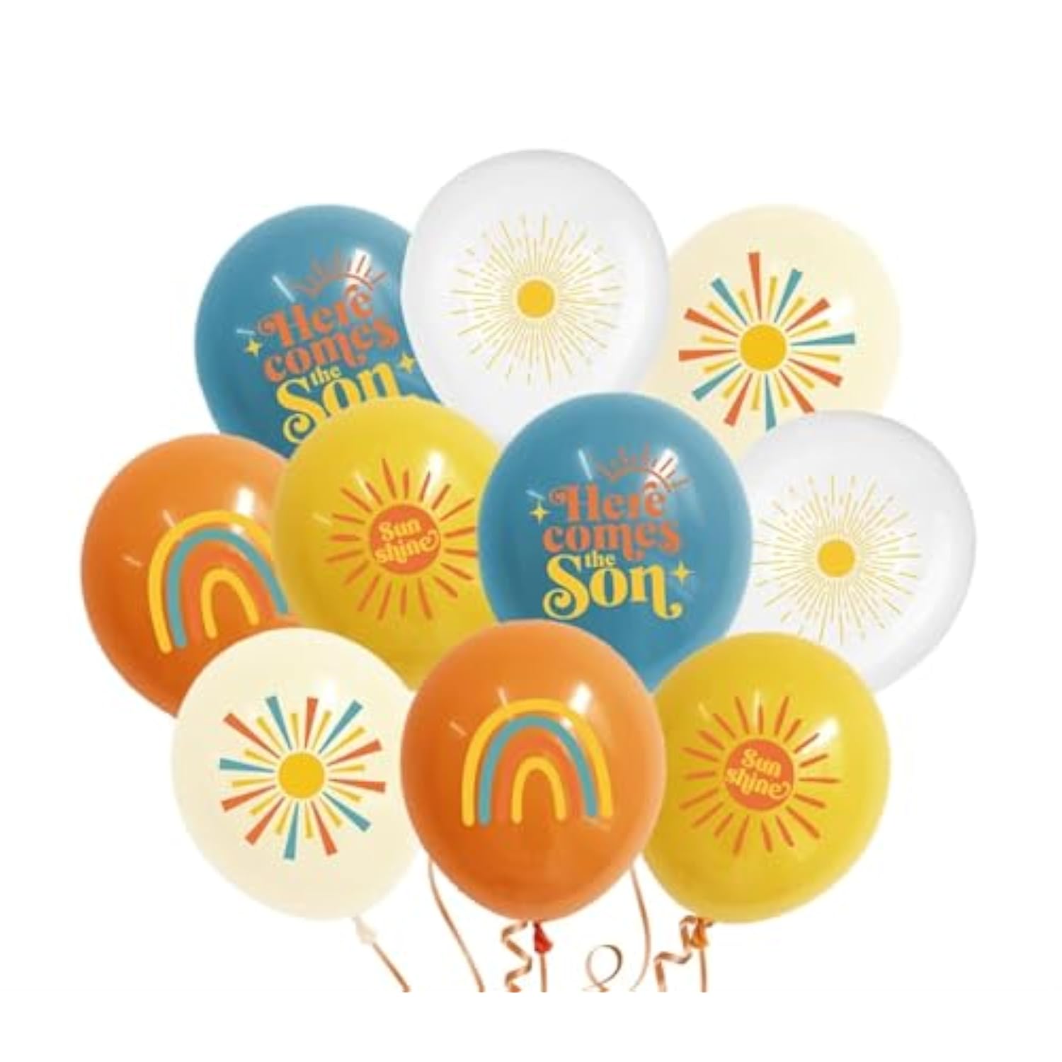 Here Comes The Son Baby Shower Decorations 35pcs Boho Sunshine Balloons for Decor