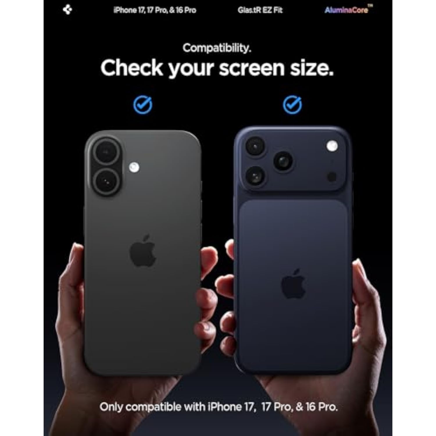 Spigen Tempered Glass Screen Protector [GlasTR EZ FIT] designed for iPhone 16 Pro [2 Pack]