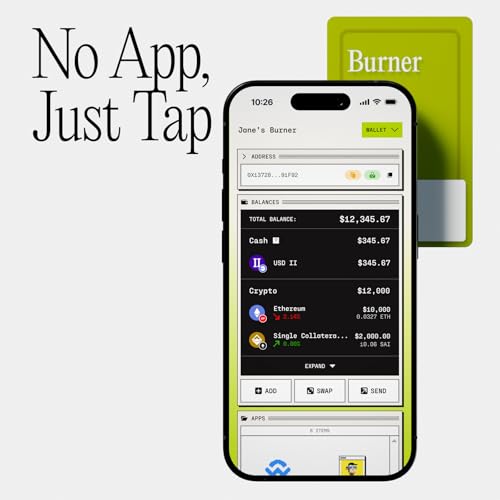 Ethereum Card Physical Reloadable Eth Wallet | No Seed Phrase | Secure Nfc Tap-To-Connect | Browser-Based, Pin Locked & Dapp Compatible | Perfect Crypto Gift For Ethereum Users, 6Pk