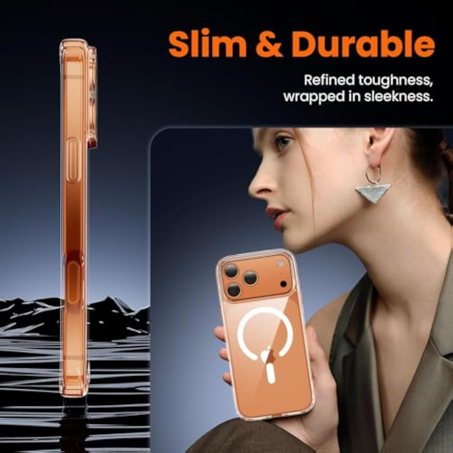 Privacy Case For Iphone 17 Pro,Magnetic Iphone 17Pro Case Clear With Privacy Screen Protector & Camera Protector [Compatible With Magsafe],Shockproof Tpu Cover For Iphone Pro 17 Phone Cases