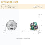 20 Pcs Curved Square Enamel Grids Metal Shank Sewing Coat Buttons -20M