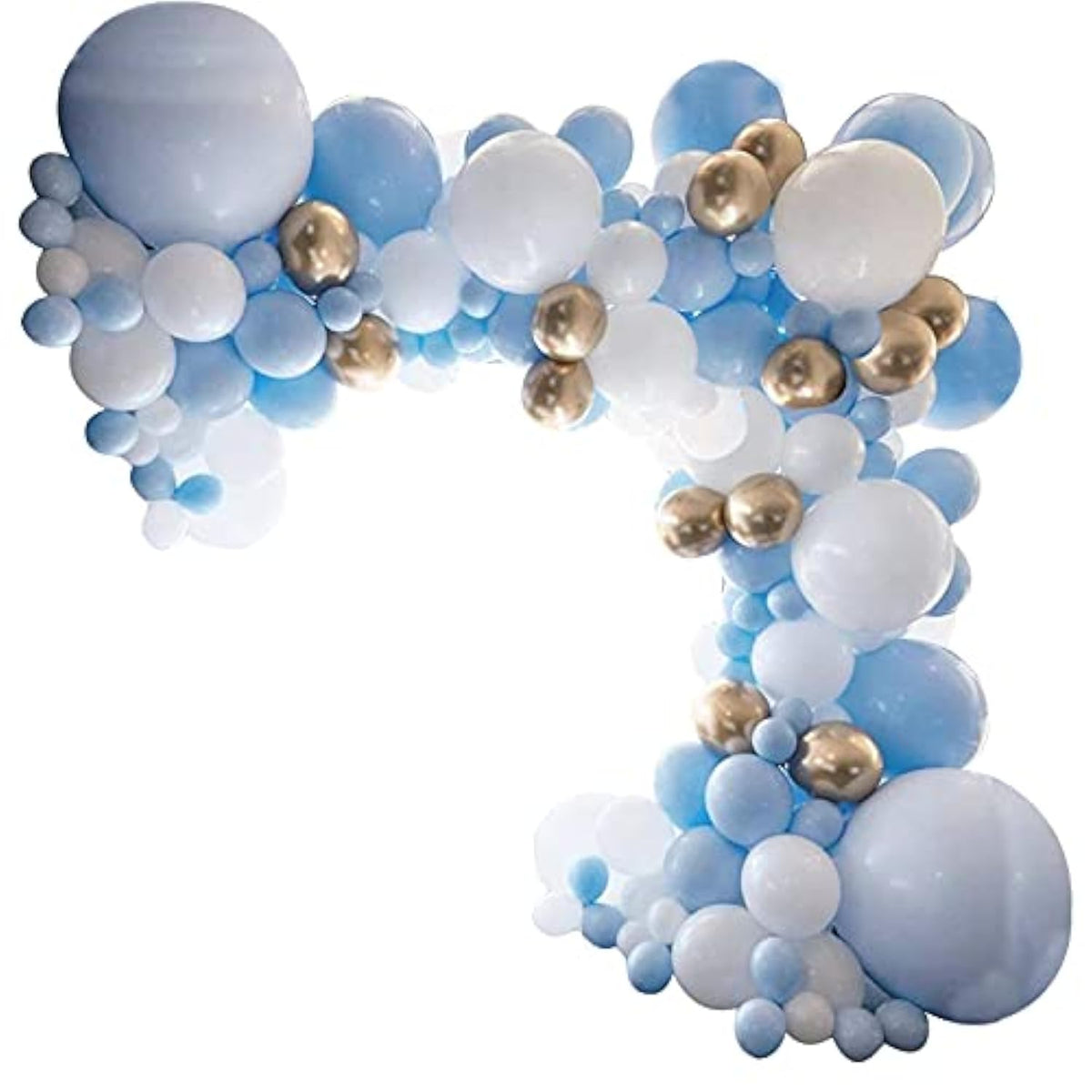 Blue White Gold Balloon Arch Garland Kit - 127Pcs Latex Balloons Set For Graduation Wedding Birthday Baby Shower Party Decoration