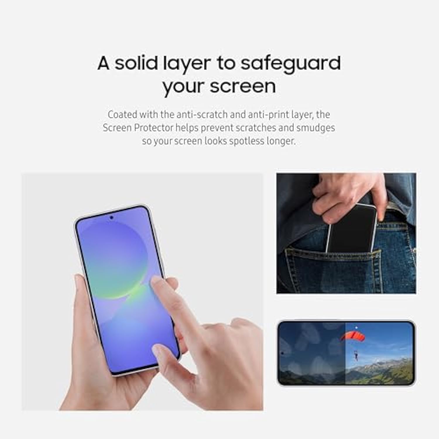 SAMSUNG Galaxy A36 5G Screen Protector, Anti-Scratch Finish, Durable Design, Transparency, EF-UA366CTEGUS