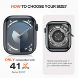 2-Pack Bling Case with Screen Protector for Apple Watch 41mm - Protective Watch Accessories with Style