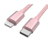 Apple Mfi Certified Usb C To Lightning Cable 4 Ft Charger/Sync For Iphone X/Xs/Xr/Xs Max / 8/8 Plus, (For Use With Type C Chargers) 4Ft (Rose)