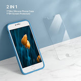 Ultra Slim Designed For Iphone Se Case 2022(3Rd Gen)/Iphone Se 2020 Case(2Nd Gen)/Iphone 7 Case/Iphone 8 Case With Screen Protector, Multi-Color Silicone Shockproof Phone Case(Capri Blue)