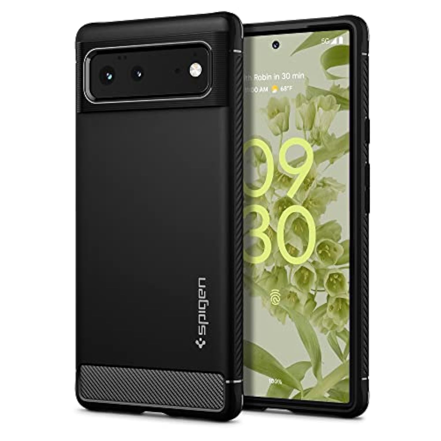 Spigen Rugged Armor Designed for Google Pixel 6 Case (2021) - Matte Black