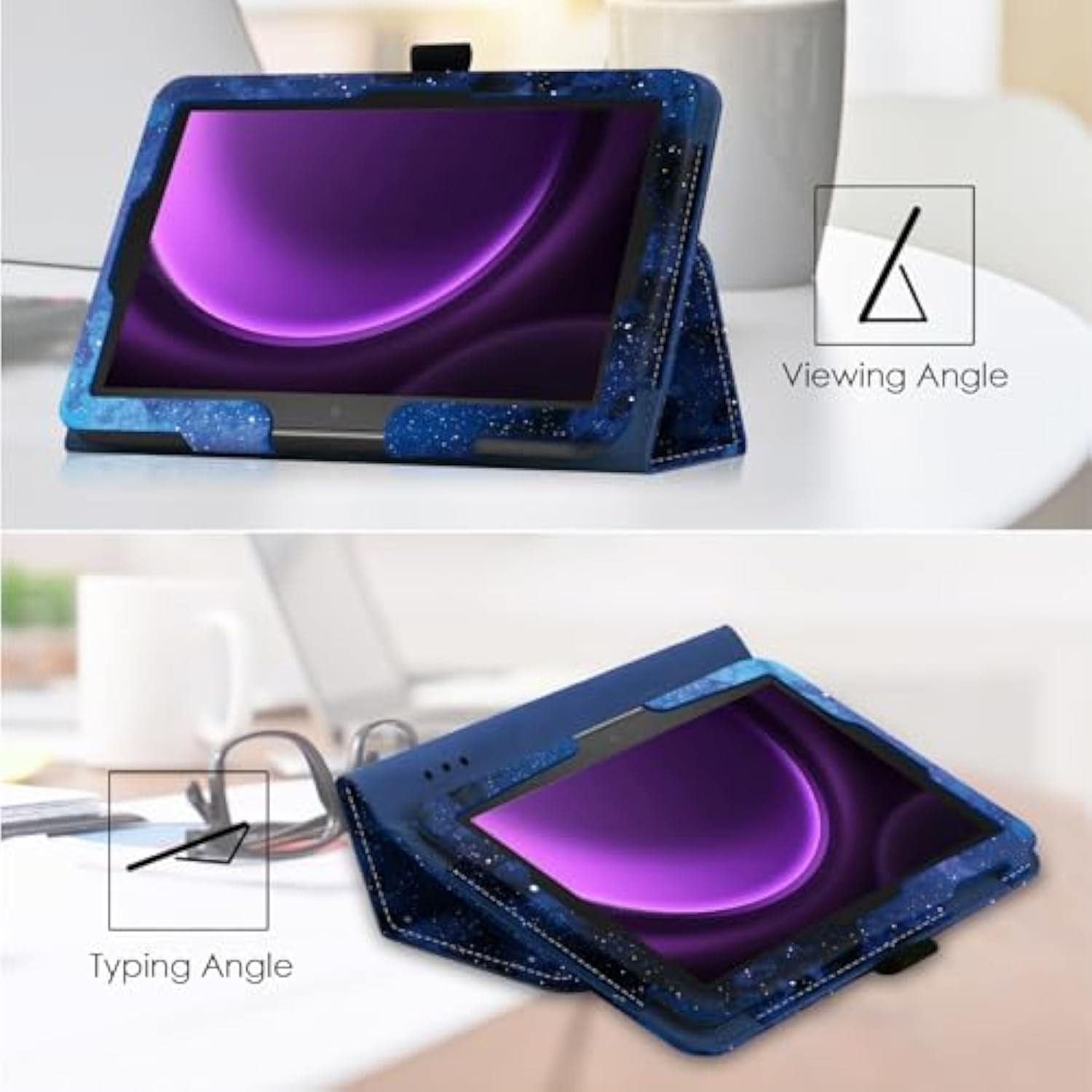 Folio Case Cover For 7Inch Fire 7 Tablet (12Th Generation, 2022 Release) Not Fit For Previous 7Th/9Th Genration (Blugaxy)