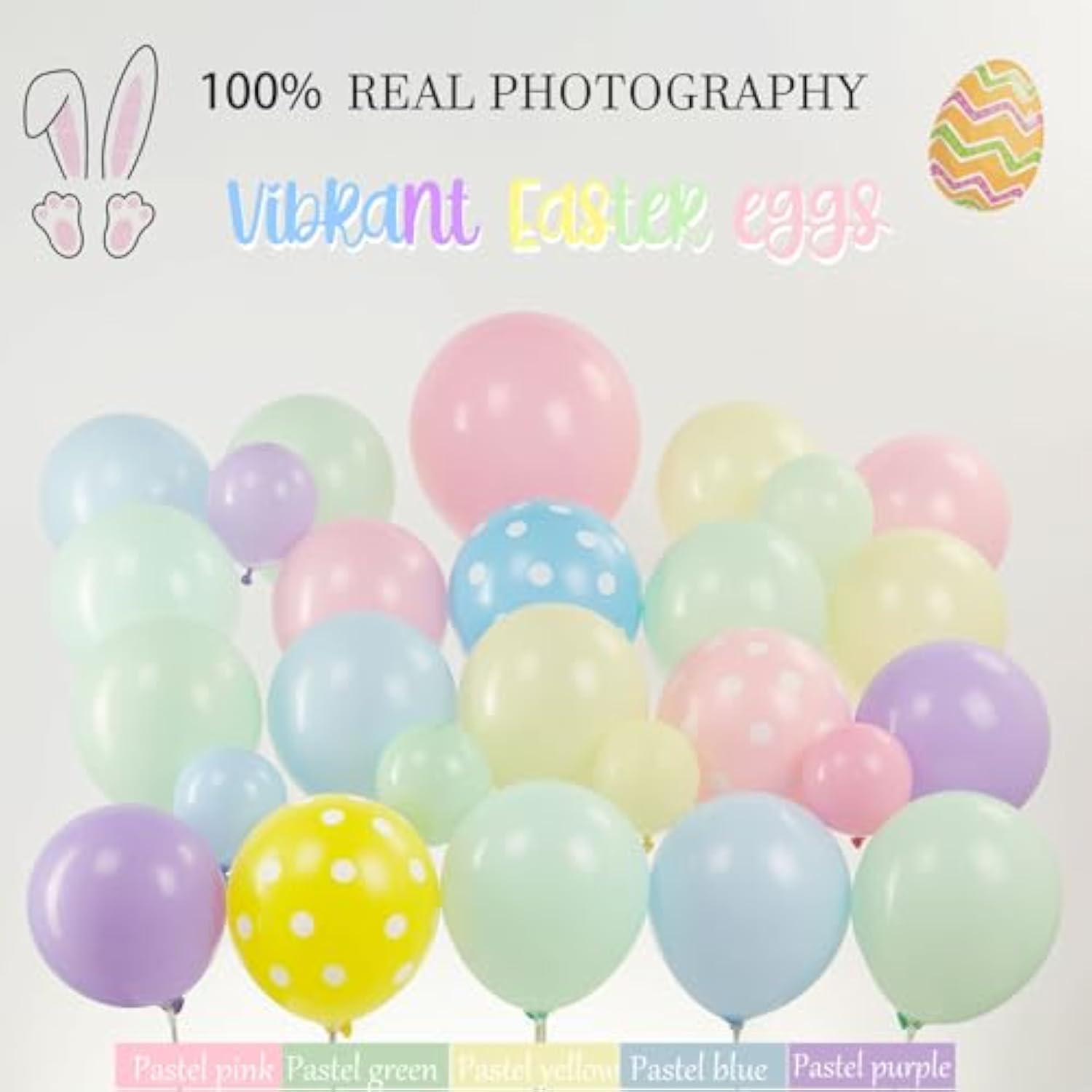 Easter Balloon Garland Arch Kit Pastel Balloons With Easter Egg Chicken Daisy Bunny Butterfly Pastel Pink Letter Foil Balloons For Spring Big Resurrection Day Baby Shower Party Decorations