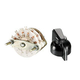 2P6T 2 Pole 6 Throw 2 Deck Band Channel Rotary Switch Selector With Plastic Knob