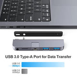 5-In-1 Usb C Hub Adapter, Usb 3.0, Gigabit Ethernet, Microsd Card Reader, 3.5M